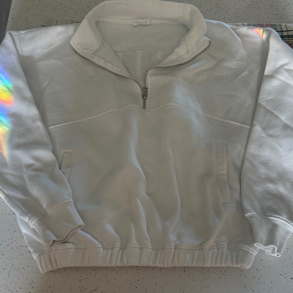 White Six Stories BRIDE Quarter-Zip Pullover